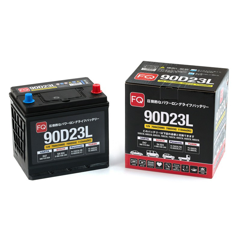 Батарея аккумуляторная FQ 90D23L 70А/ч 700А 12В обратная полярн. выносные (Азия) клеммы